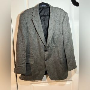 Alan Flusser Men’s Button Up Blazer Suit w/ Front & Inside Pockets Size 42L